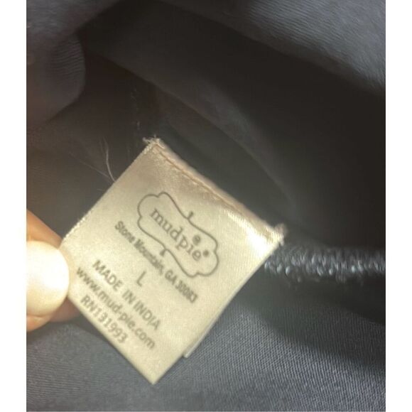 Mud Pie Women’s Off Shoulder Navy Embroidered Dress Size Large - Picture 8 of 9